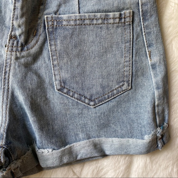High Rise Medium Washed Cuffed Denim Jeans - Picture 6 of 9